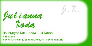 julianna koda business card